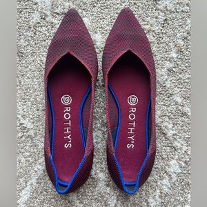 Rothy’s The Point - Crimson Heather - Size 7